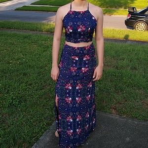 Crop top and skirt